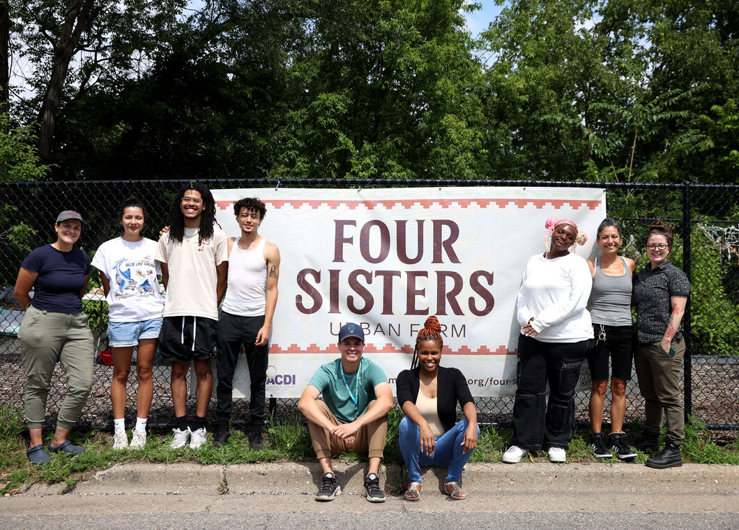 Four Sisters urban farm interns